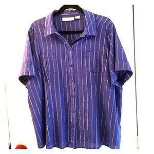 Womans Shirt with button down front and sleeves